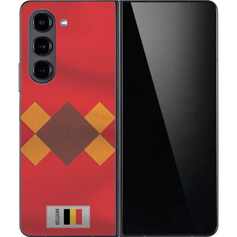 Belgium Soccer Flag Galaxy Z Fold5 5G Skin